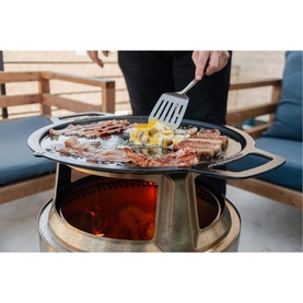Fire Pit Adjustable Stand for 2 Heights with Grill