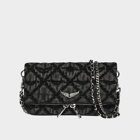 Unique Rock Mini Denim Clutch Bag
