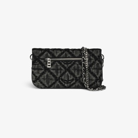 Unique Rock Mini Denim Clutch Bag