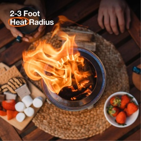 Solo Stove Mesa XL Tabletop Fire Pit with Stand Low Smoke Outdoor Table Top Fire Pit Stainless Steel