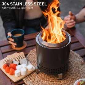 Solo Stove Mesa XL Tabletop Fire Pit with Stand Low Smoke Outdoor Table Top Fire Pit Stainless Steel