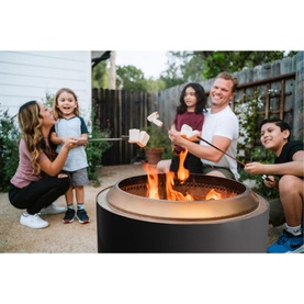 Yukon Fire Pit with Stand Black