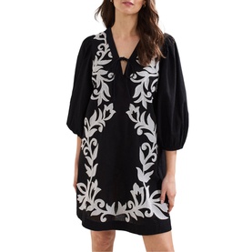 Bettie Embroidered Mini Tunic Dress