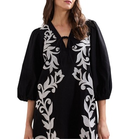 Bettie Embroidered Mini Tunic Dress