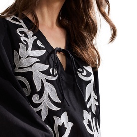 Bettie Embroidered Mini Tunic Dress
