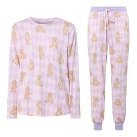 Teddy Diamond Pattern Pyjama Set