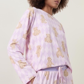 Teddy Diamond Pattern Pyjama Set