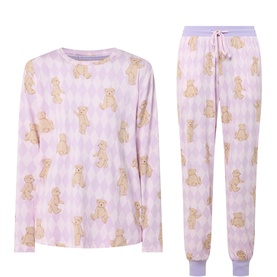 Teddy Diamond Pattern Pyjama Set
