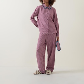 Gingham Pattern Eye Mask & Pyjama Gift Set