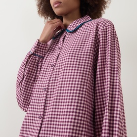 Gingham Pattern Eye Mask & Pyjama Gift Set