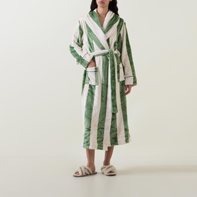Striped Fleece Robe