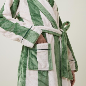 Striped Fleece Robe