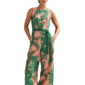 Cyra Palm Tie Detail Jumpsuit