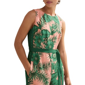 Cyra Palm Tie Detail Jumpsuit