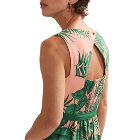 Cyra Palm Tie Detail Jumpsuit