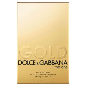 Dolce & Gabbana The One for Men Gold Eau de Parfum Intense 100ml, gold embossed rectangular bottle pack