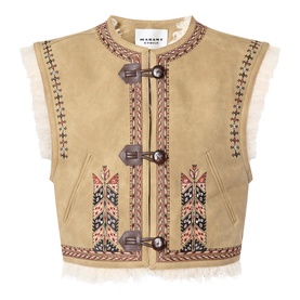 Clemencia Embroidered Fleece Gilet
