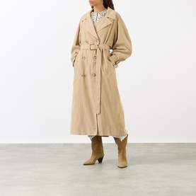 Elea Double-Breasted Belted Trench Coat
