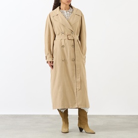 Elea Double-Breasted Belted Trench Coat