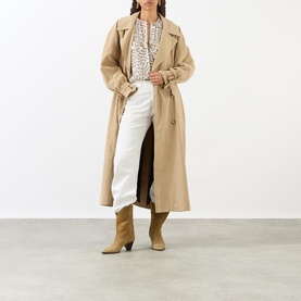 Elea Double-Breasted Belted Trench Coat