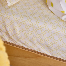 Lumi Lemon Trellis Fitted Sheet