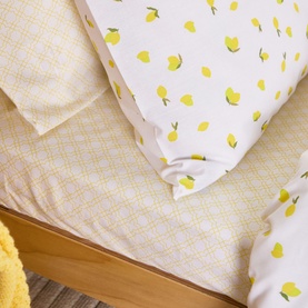 Lumi Lemon Trellis Fitted Sheet
