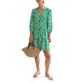 Penele Squiggle Print Swing Dress