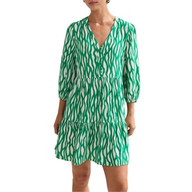 Penele Squiggle Print Swing Dress