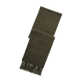 Polo Player Logo Check Fringed Scarf
