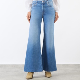 The Roller Frayed Wide Leg Jeans