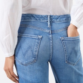 The Roller Frayed Wide Leg Jeans
