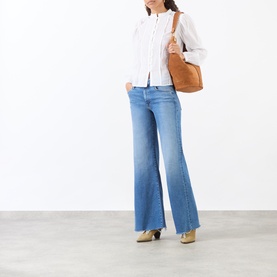 The Roller Frayed Wide Leg Jeans