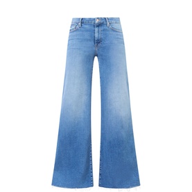 The Roller Frayed Wide Leg Jeans