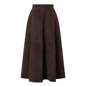 Suede Flared Skirt