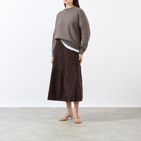 Suede Flared Skirt