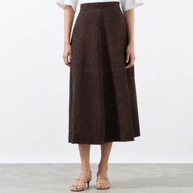 Suede Flared Skirt