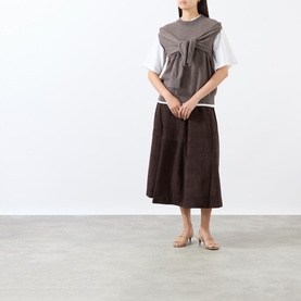 Suede Flared Skirt