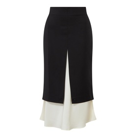 Contrast Upside-Down Skirt