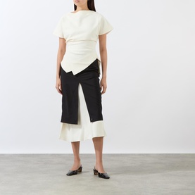 Contrast Upside-Down Skirt