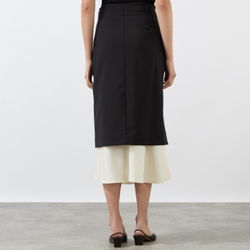 Contrast Upside-Down Skirt