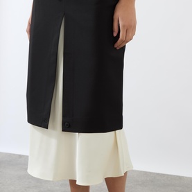Contrast Upside-Down Skirt