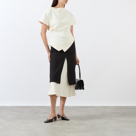 Contrast Upside-Down Skirt
