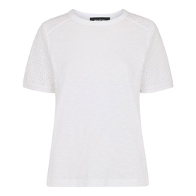 Broderie Sleeve Detail T-Shirt