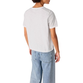 Broderie Sleeve Detail T-Shirt