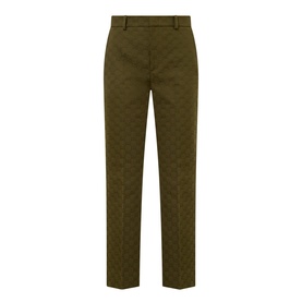 Jacquard Logo Straight Leg Trousers