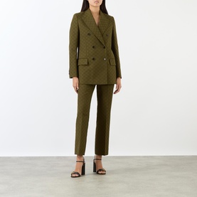 Jacquard Logo Straight Leg Trousers