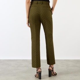 Jacquard Logo Straight Leg Trousers