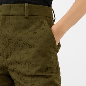 Jacquard Logo Straight Leg Trousers