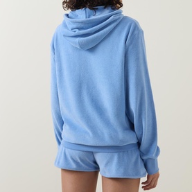 Towelling Drawstring Hoodie