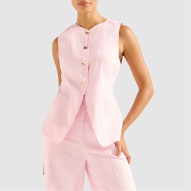 Clementine Linen Vest